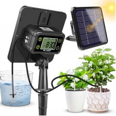 Landrip Solar Powered Automatic Watering System, Automatic DIY Irrigation System, Holiday Plant Watering Automatic Plant Waterer for Outdoor Patio Potted Plants,Gardening Gift
